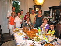 The Zagreb side of my family at dinner in Asja's house.
